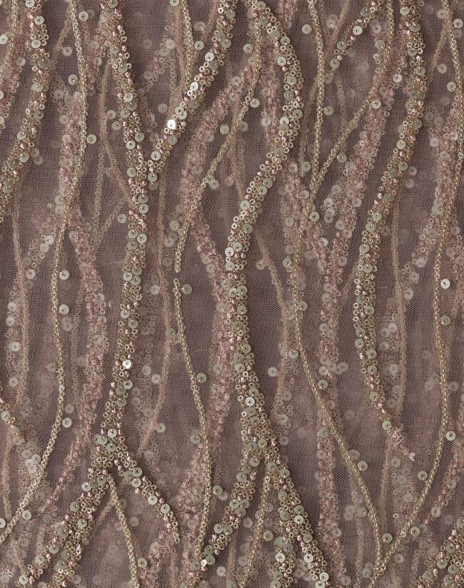 Gold And Silver Sequins Embroidery Work