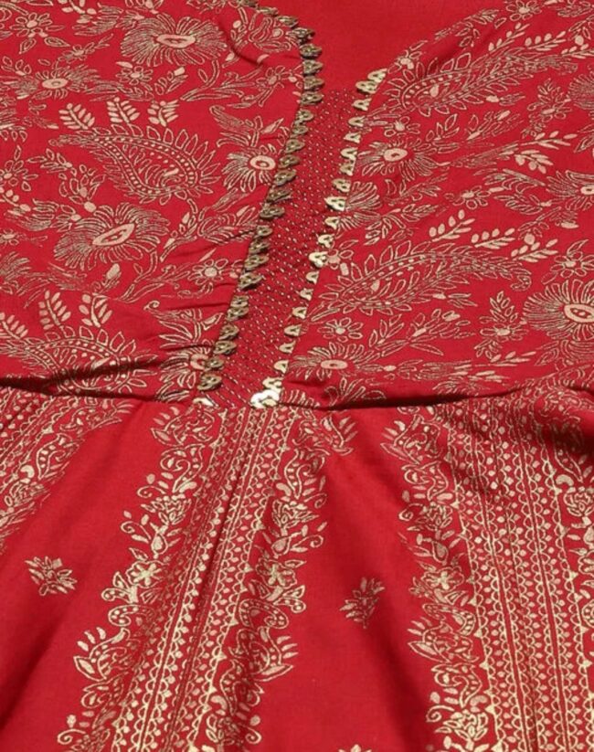 Red Anarkali