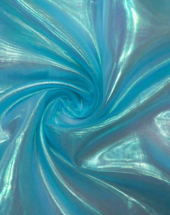Ice Blue Imported Glass Tissue Fabric